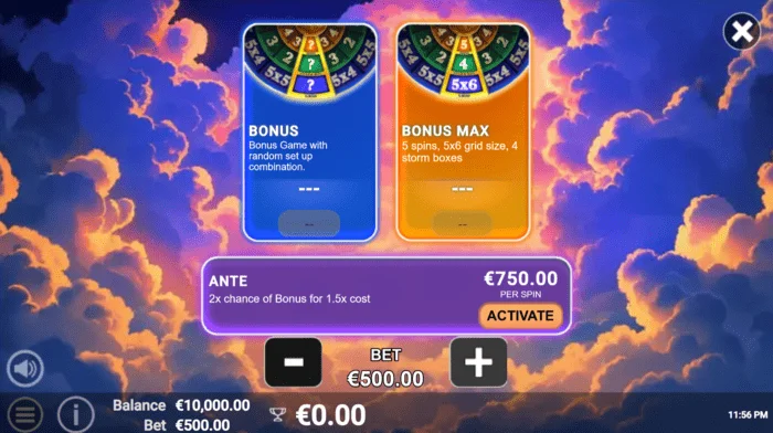 Pots of Power: Zeus - bonus selection from a wheel with 27 configurations